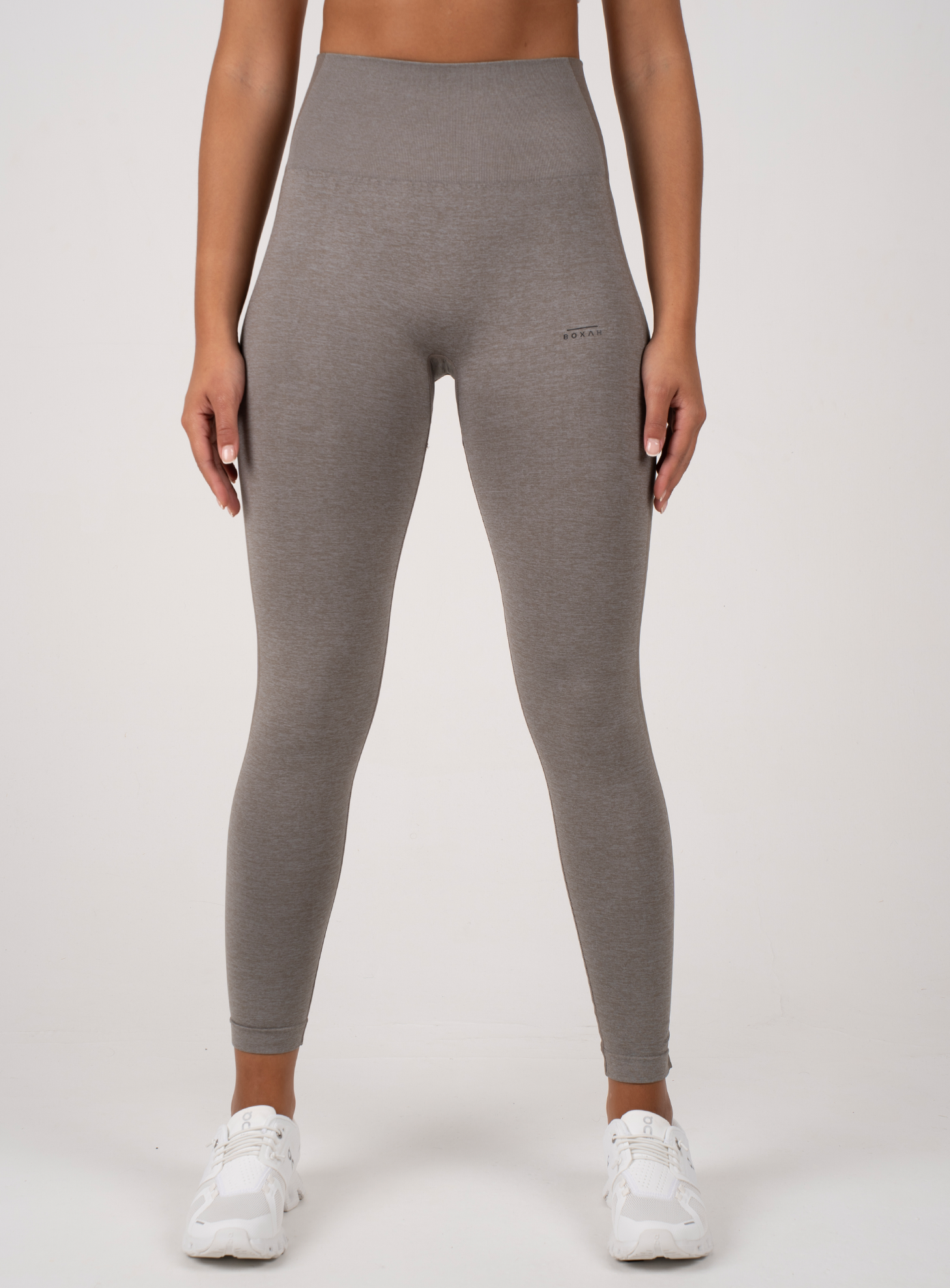 Contour Seamless Performance Leggings | Granite Grey - BOXAH