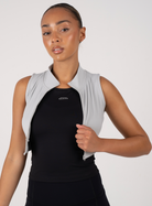 Zip-up Performance Sports Bra | Grey - BOXAH