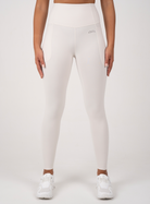 Twin Pocket Performance Legging | White - BOXAH