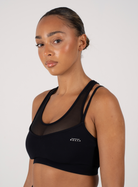 Lightweight Performance Support Sports Bra | Black - BOXAH