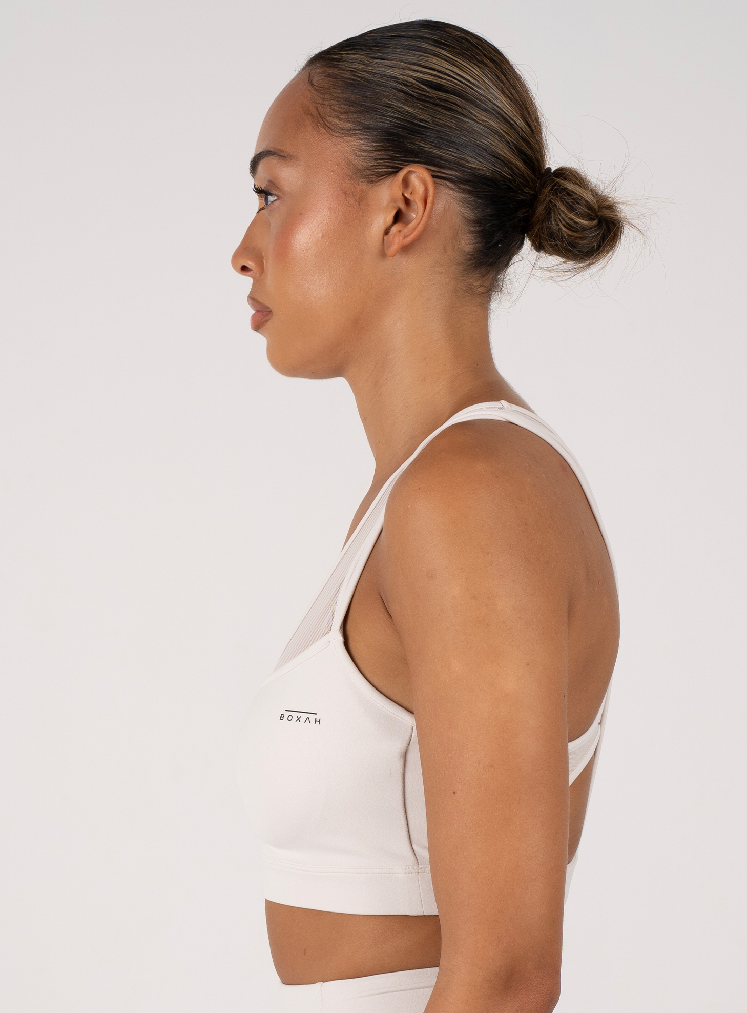 Lightweight Performance Support Sports Bra | White - BOXAH