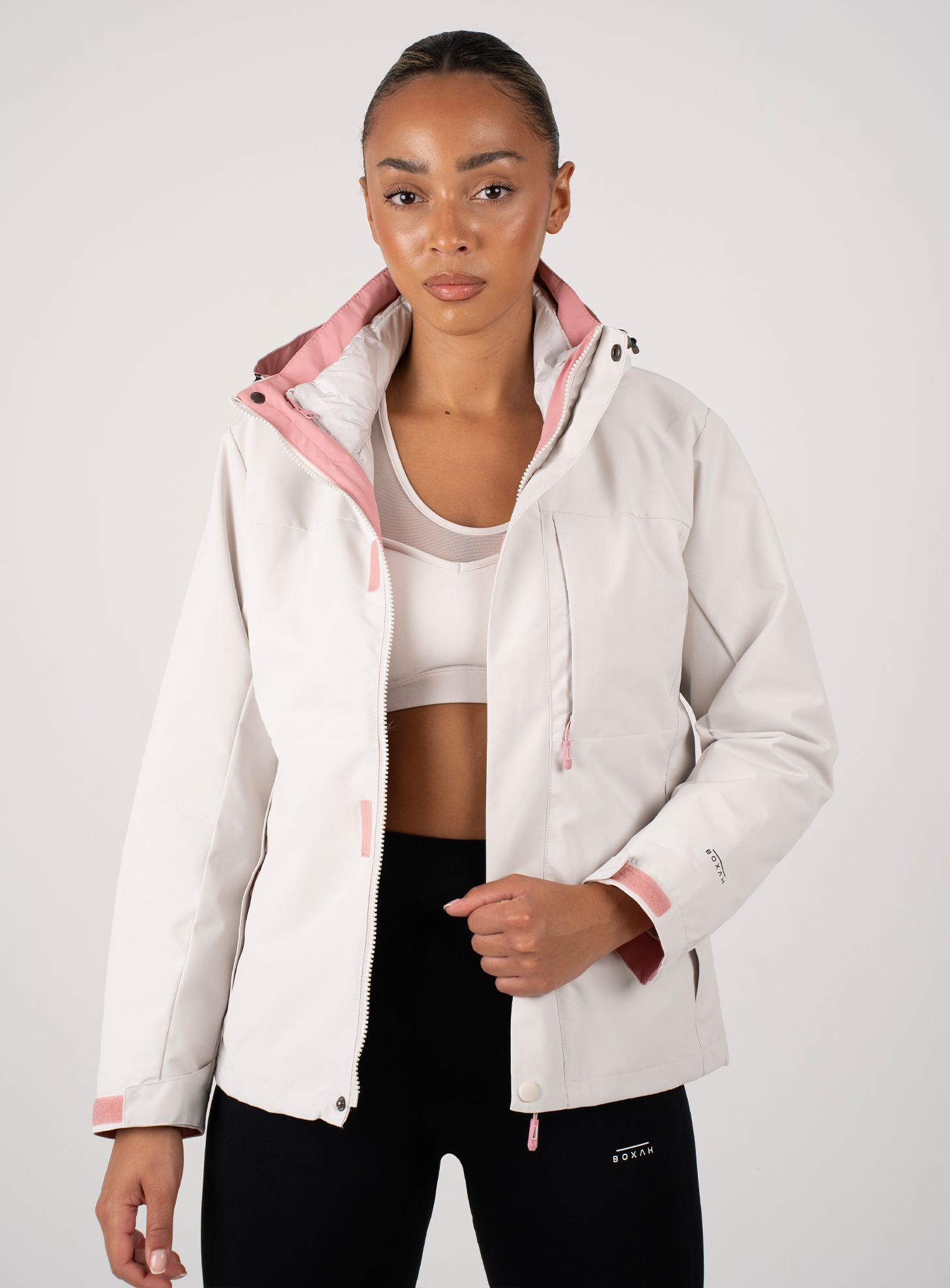 All Purpose Winter / Summer Jacket | White/Pink - BOXAH