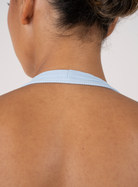 Loop Neck Ribbed Sports Vest | Sky Blue - BOXAH