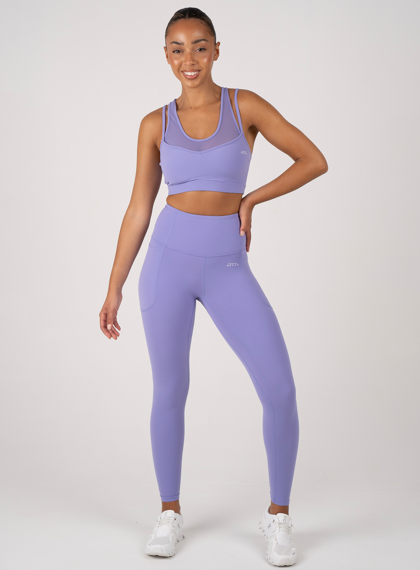 Lightweight Performance Support Sports Bra | Lilac - BOXAH